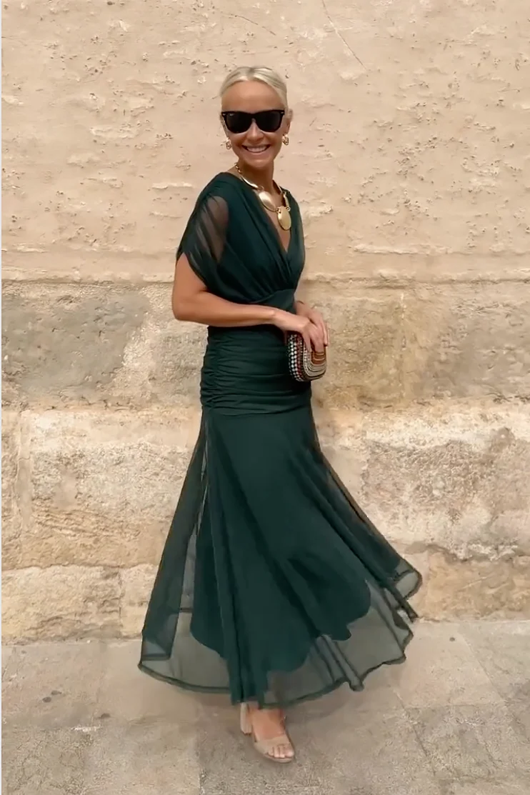 ANA | ELEGANTES MAXI-FALTENKLEID