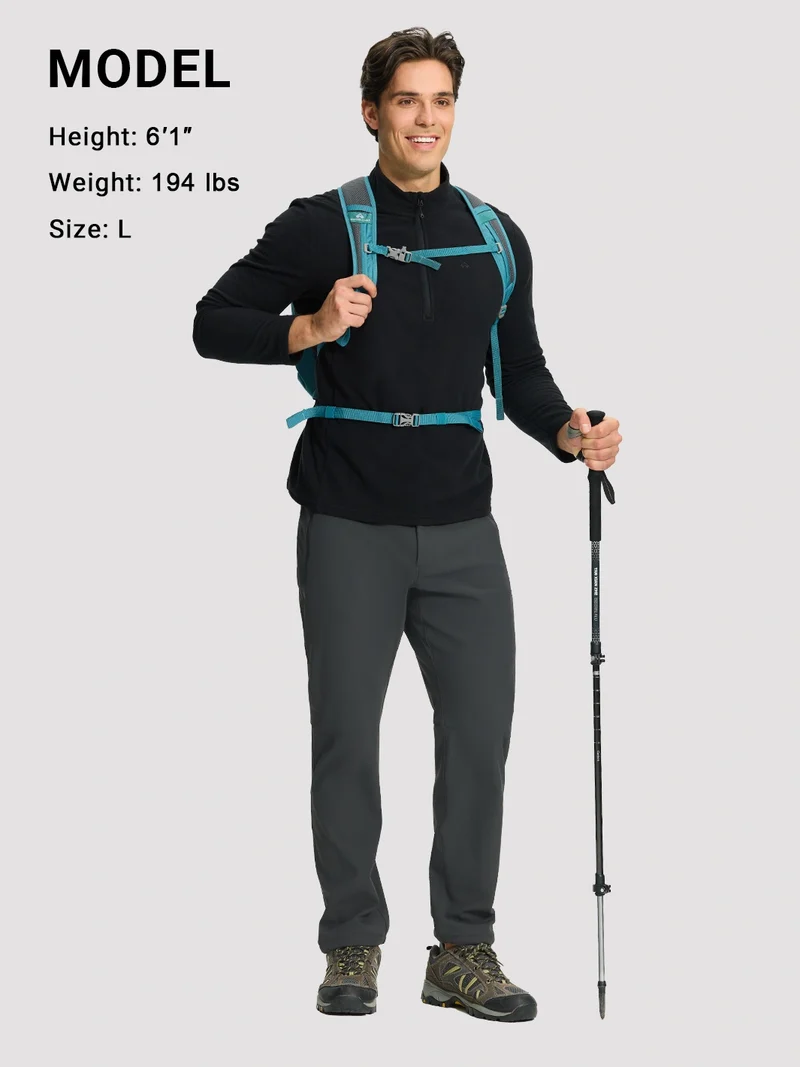 Men's Fleece-Lined Water-Resistant Softshell Pants