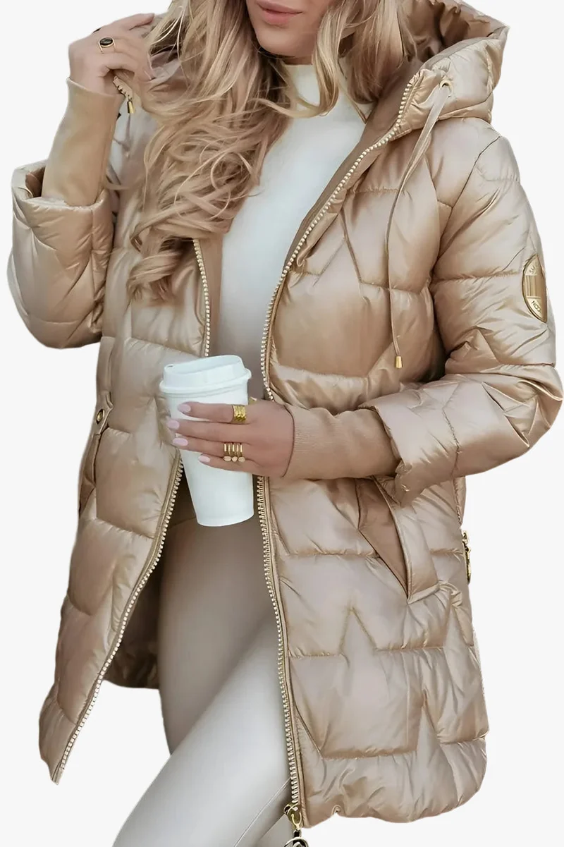 Johanna | Damen warme lange gesteppte Pufferjacke für Herbst