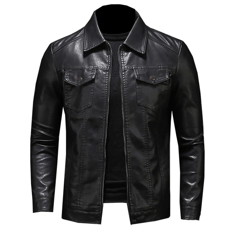 Stylische Herren Lederjacke