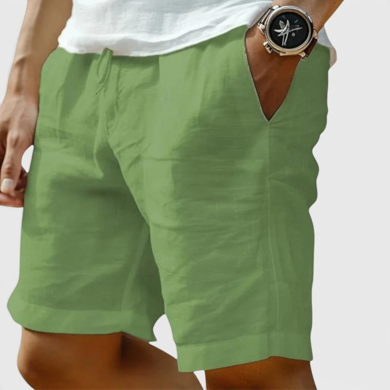 Leinenshorts Locker Geschnitten Mit Taschen