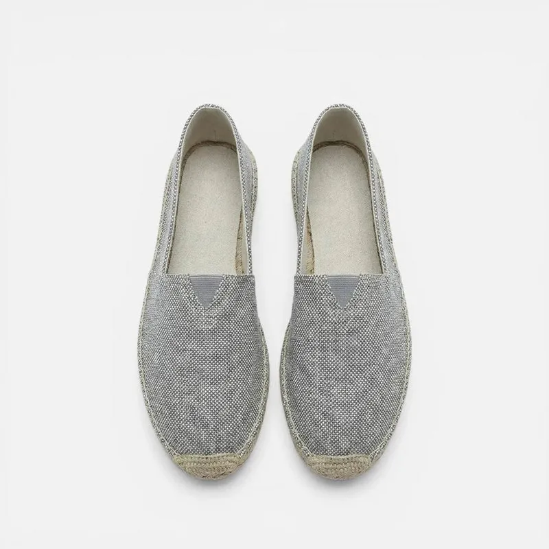 Orthopädische Espadrilles Slip On Leinen Optik