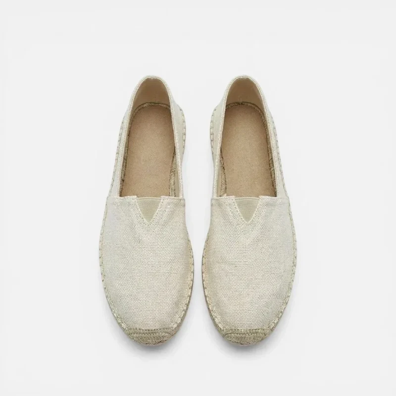 Orthopädische Espadrilles Slip On Leinen Optik
