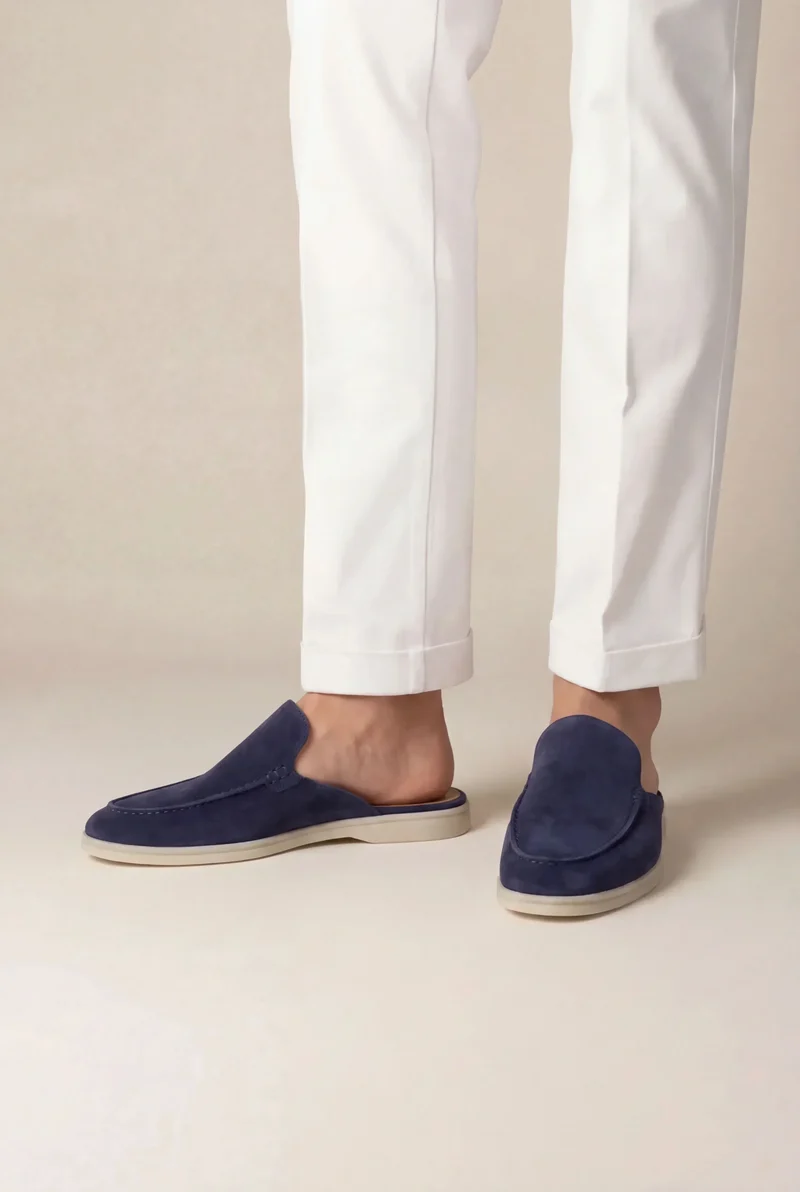 Navy Suede Yacht Slip-On