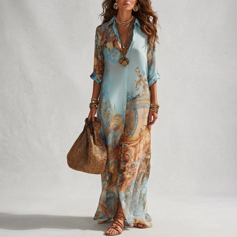 Sanny | Elegantes fließendes Sommerkleid