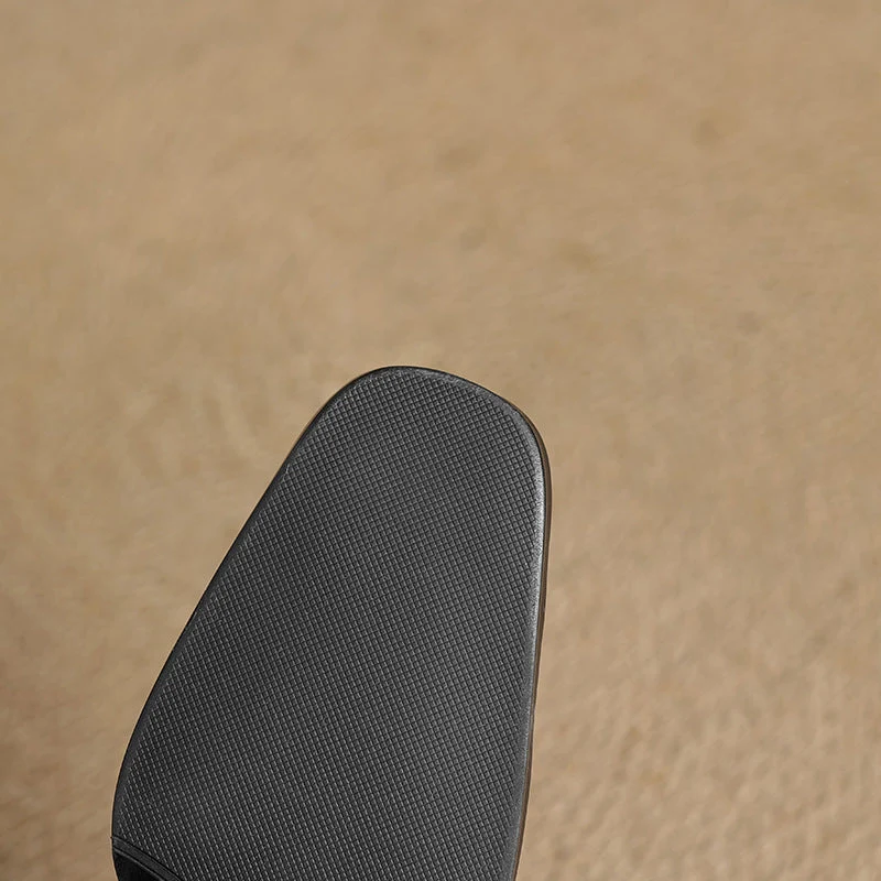 Elviera Quadratische Lederpumps
