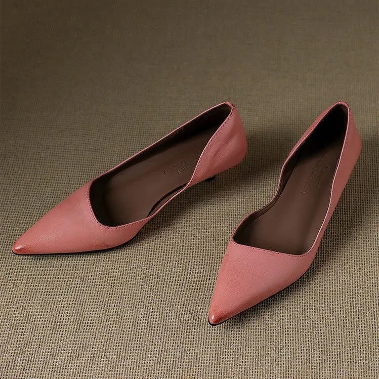 Orlisse Leder Kitten Heel Pumps