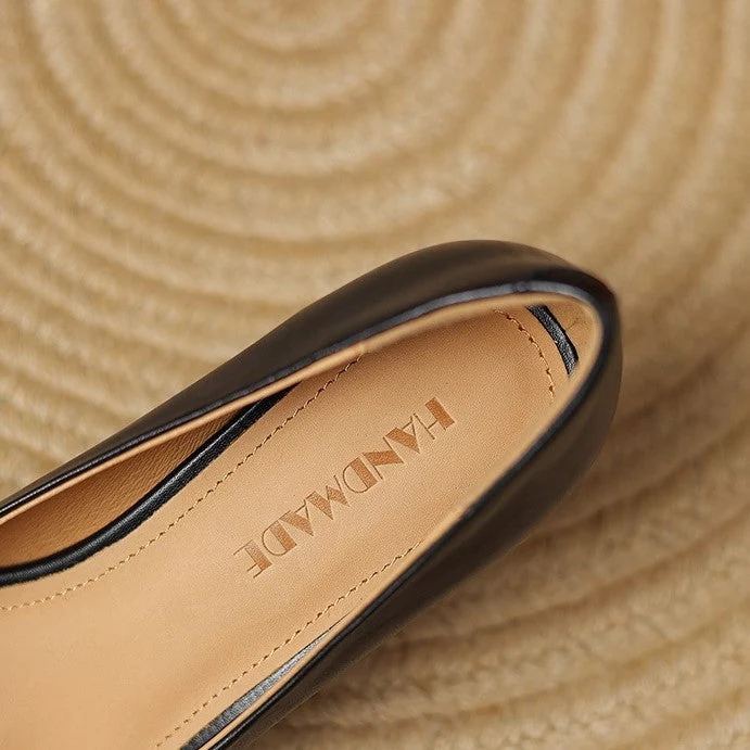 Marisol Leder Pumps mit quadratischer Zehenform