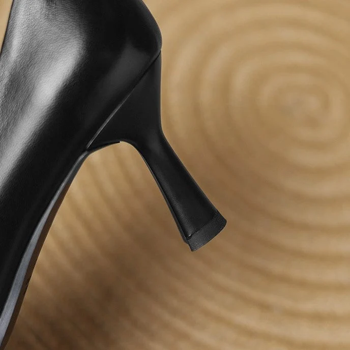 Marisol Leder Pumps mit quadratischer Zehenform