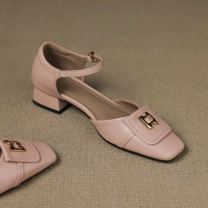 Elvane Schnalle Leder Mary-Janes