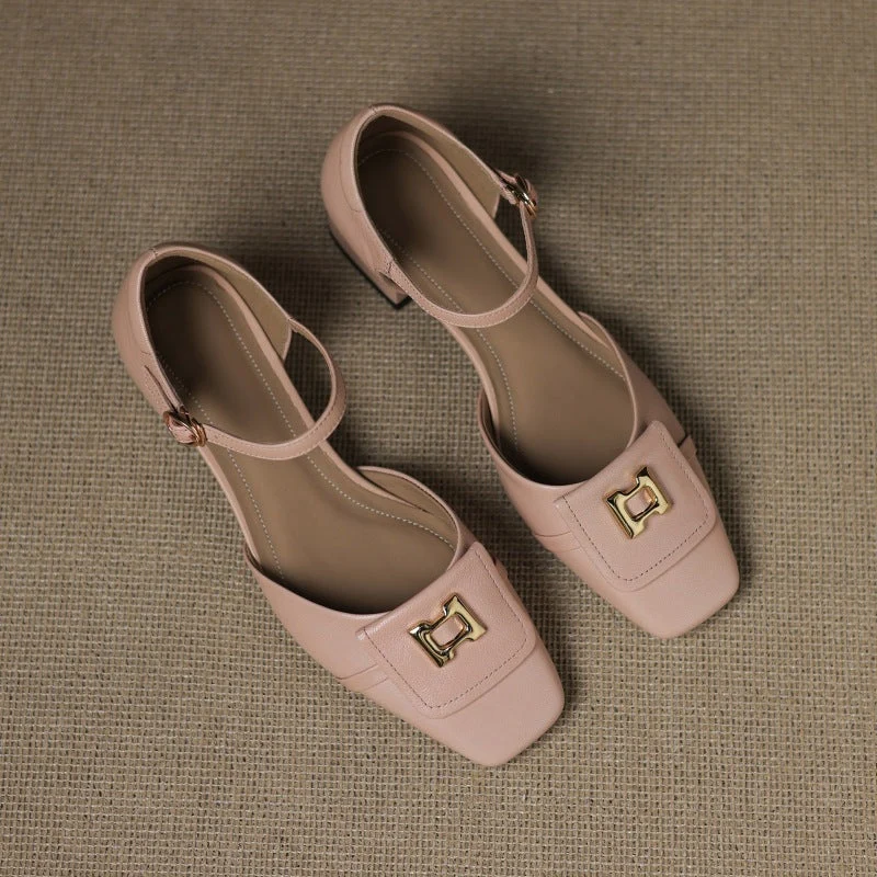Elvane Schnalle Leder Mary-Janes