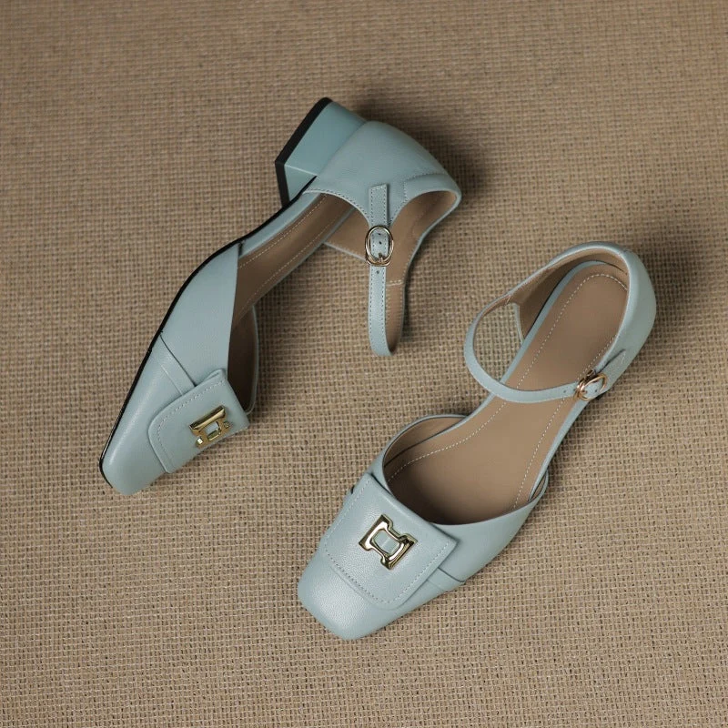 Elvane Schnalle Leder Mary-Janes