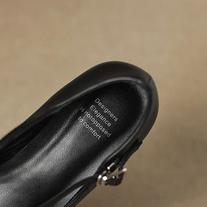 Marvane Leder Kitten Heels