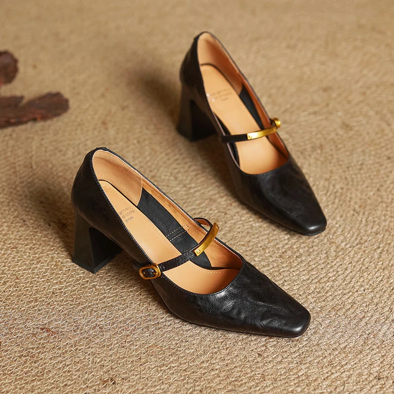 Marleon Leder Riemchen Pumps