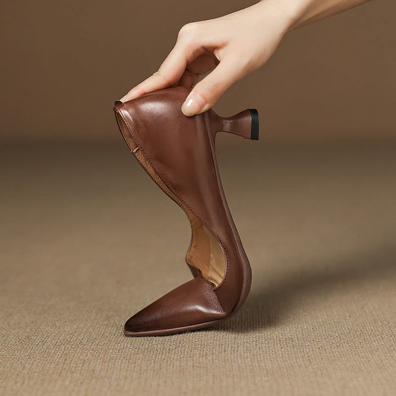Calenne Leder Kitten Heels