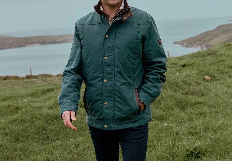 Carrickfergus Wachsjacke - Dark Pebble