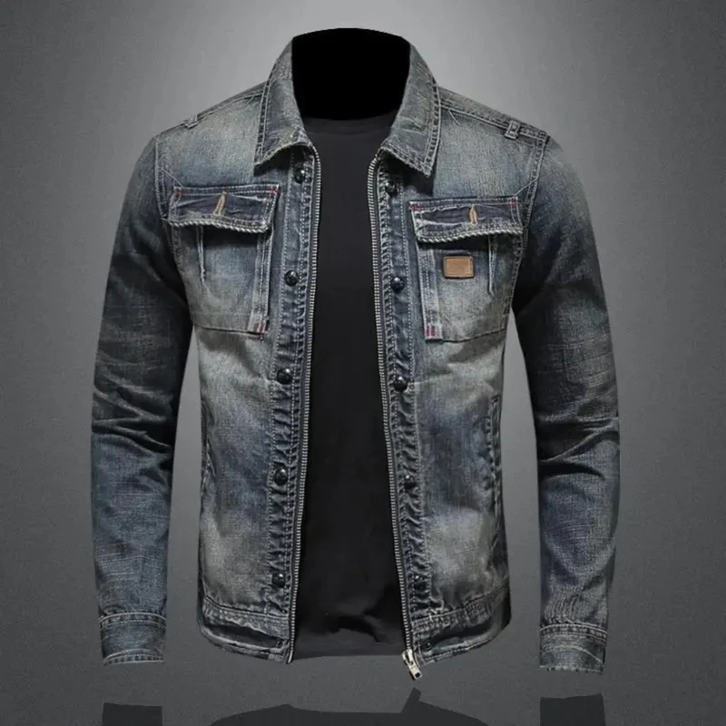 Herren Jeansjacke Klassisch Regular Fit Baumwolle