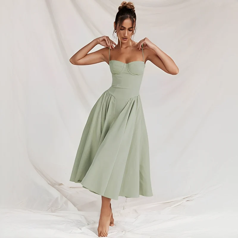 Michaela - Stilvolles und elegantes Kleid in Midi-Länge