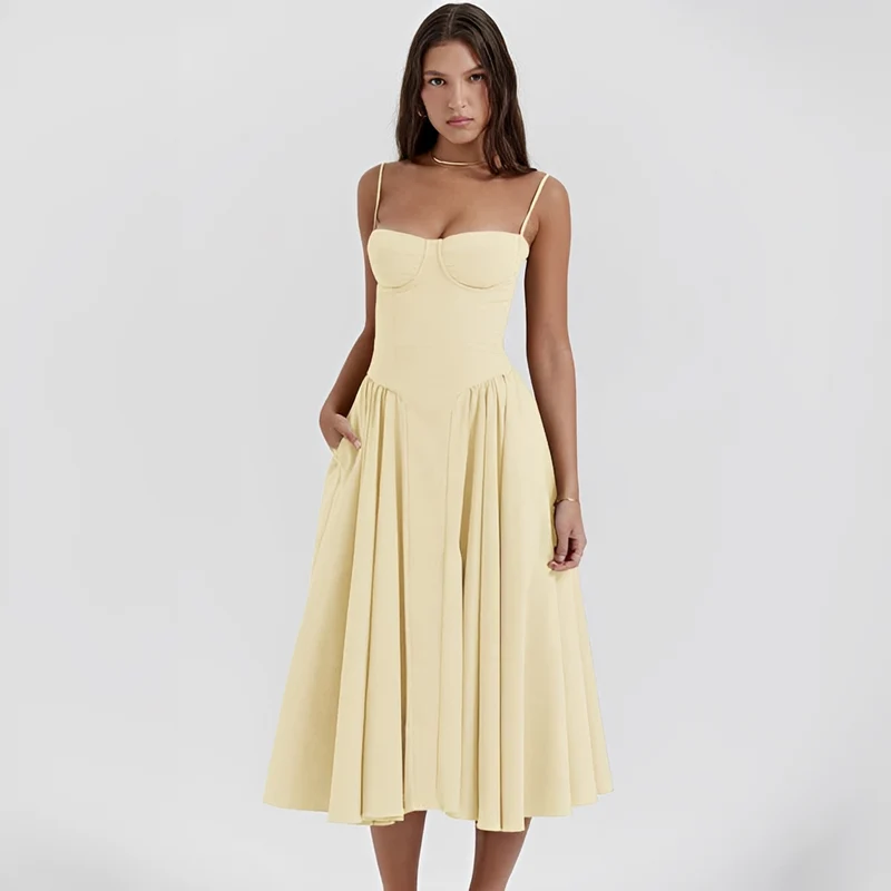 Michaela - Stilvolles und elegantes Kleid in Midi-Länge