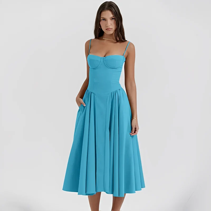 Michaela - Stilvolles und elegantes Kleid in Midi-Länge