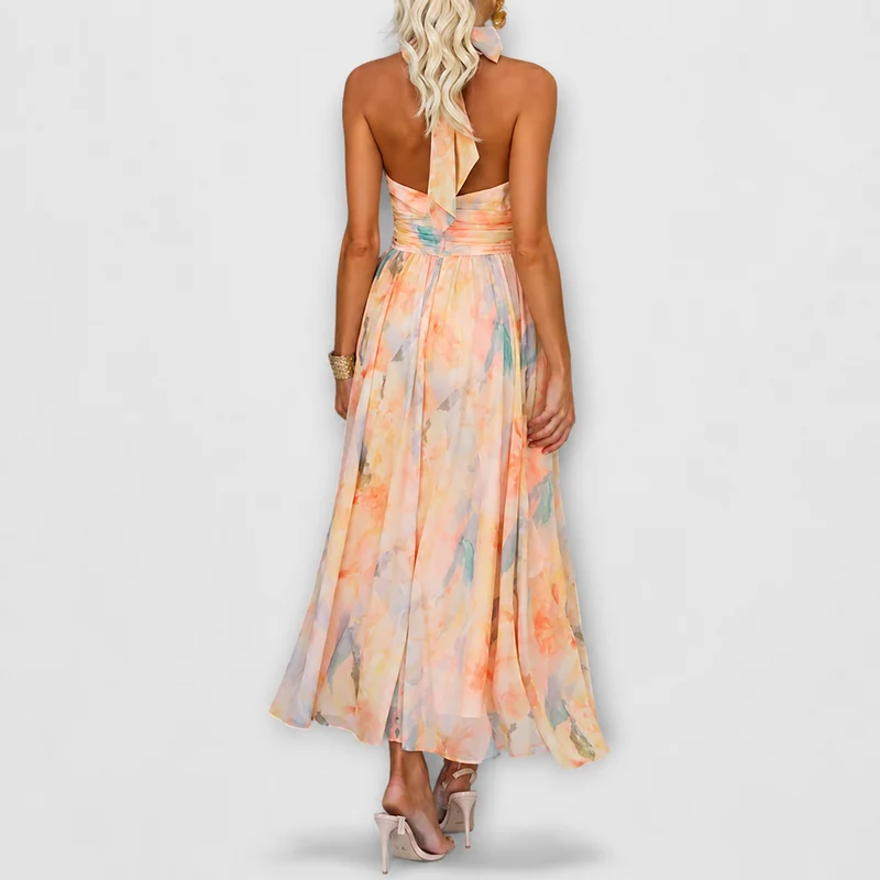 Elettra - Elegantes und fließendes Kleid mit offenem Rücken
