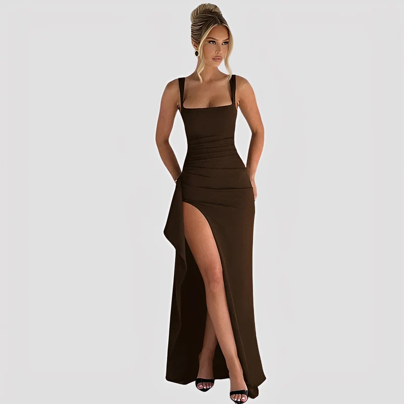 Kelly - Elegantes Maxikleid mit hohem Schlitz