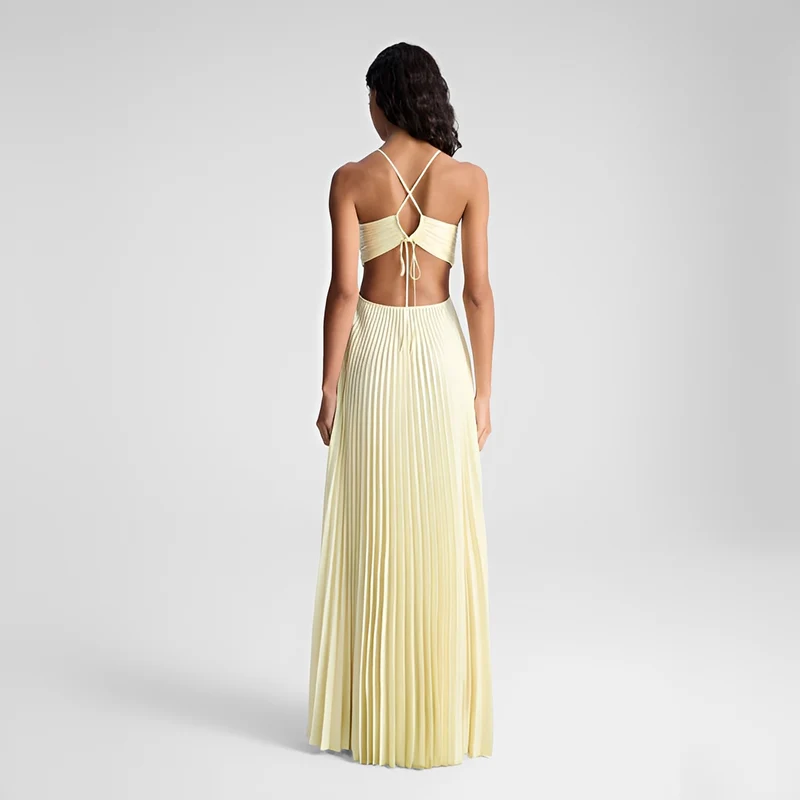 Sienna - Schickes langes Kleid mit Falten