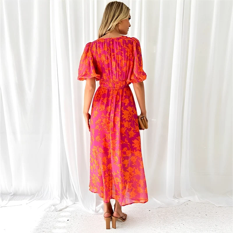 Louisa - Blumiges, legeres Midikleid