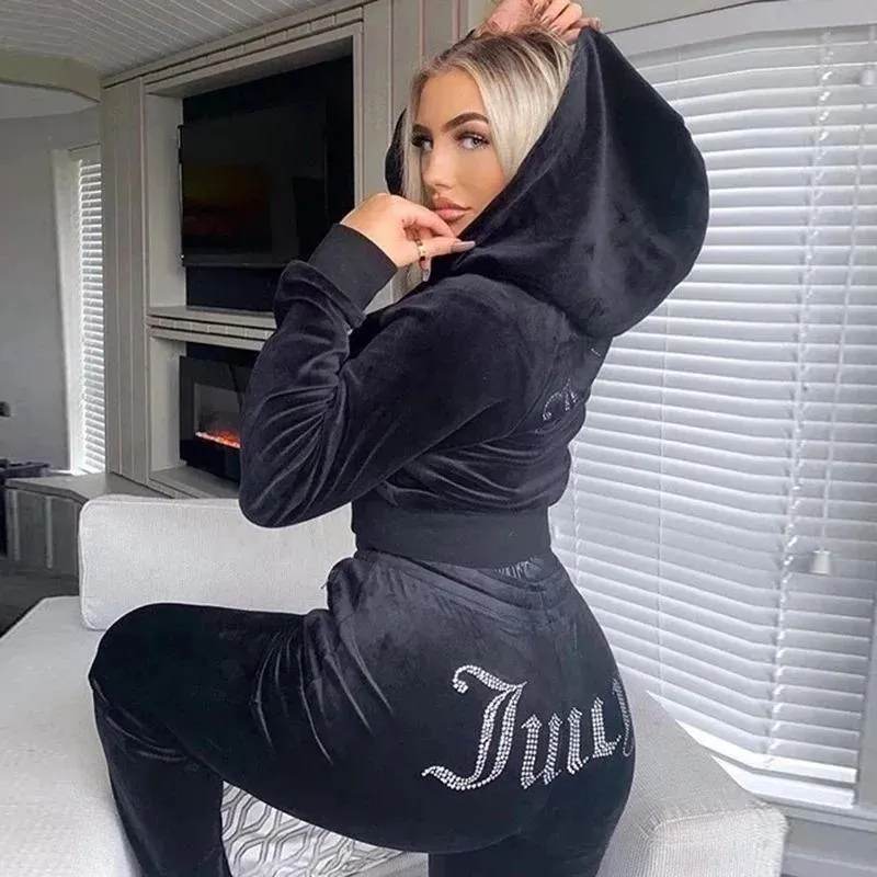 Juicy Damen Trainingsanzug mit Glanz