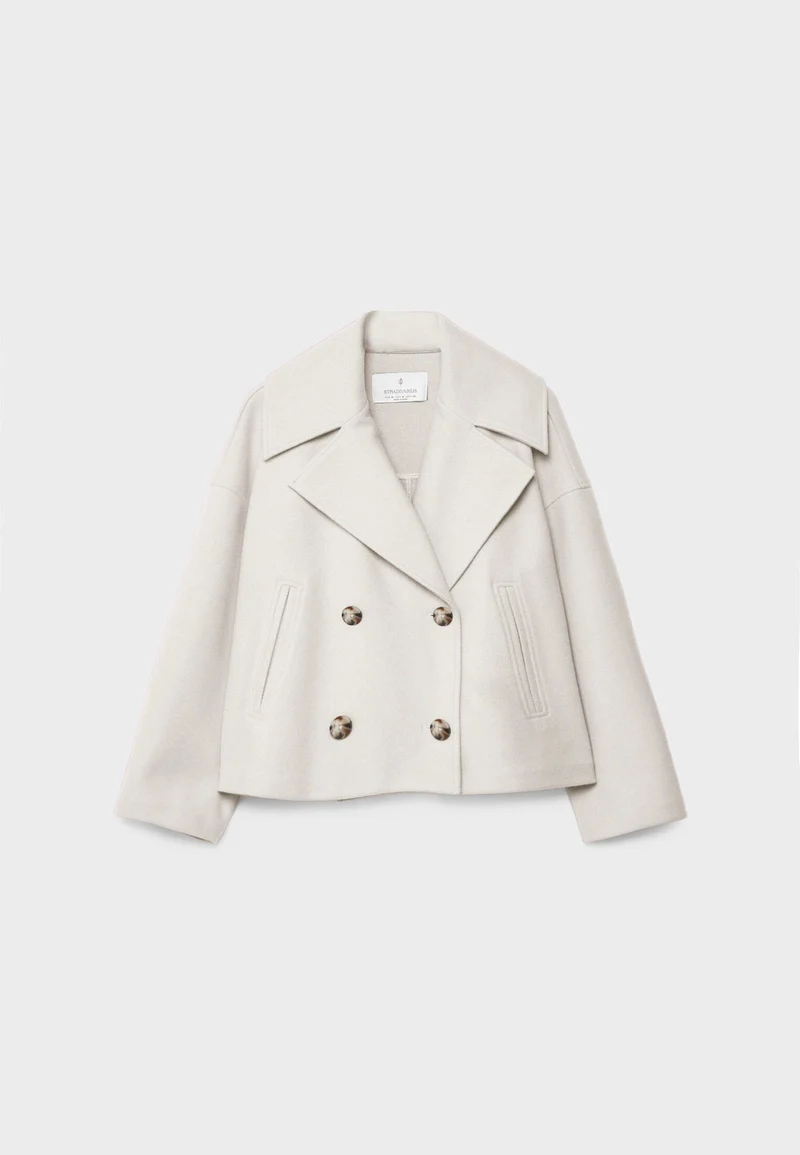 Eleganter Damen Zweireihiger Kurzmantel