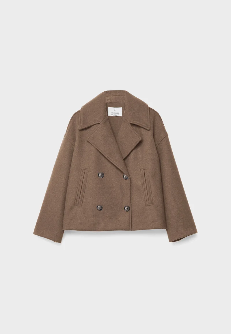 Eleganter Damen Zweireihiger Kurzmantel