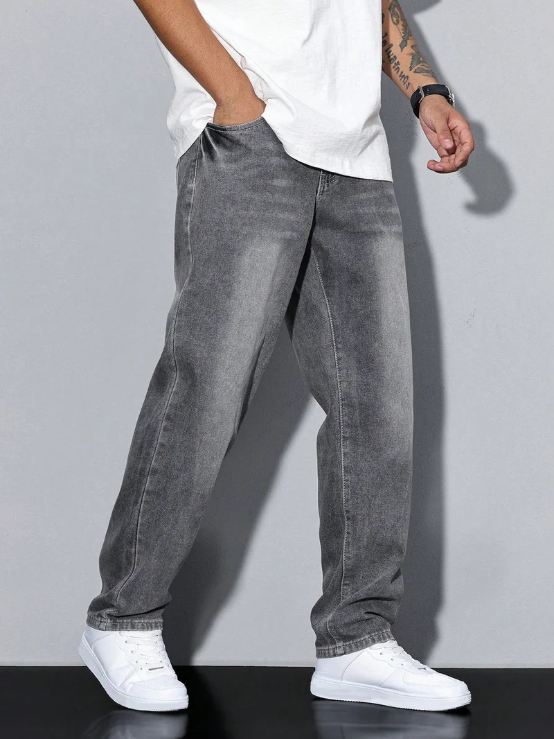 Herren Lässige Relaxed Fit Jeans