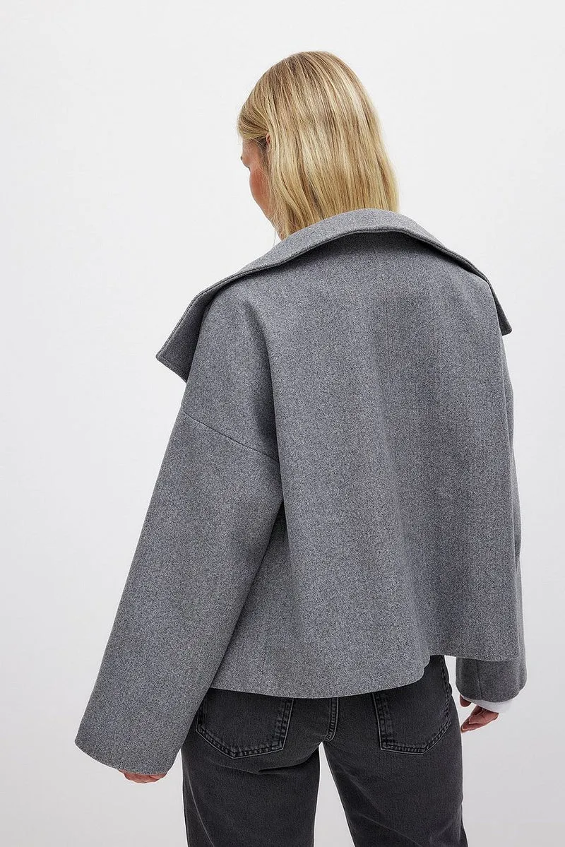Damen Kurzer Trenchcoat Doppelreihig