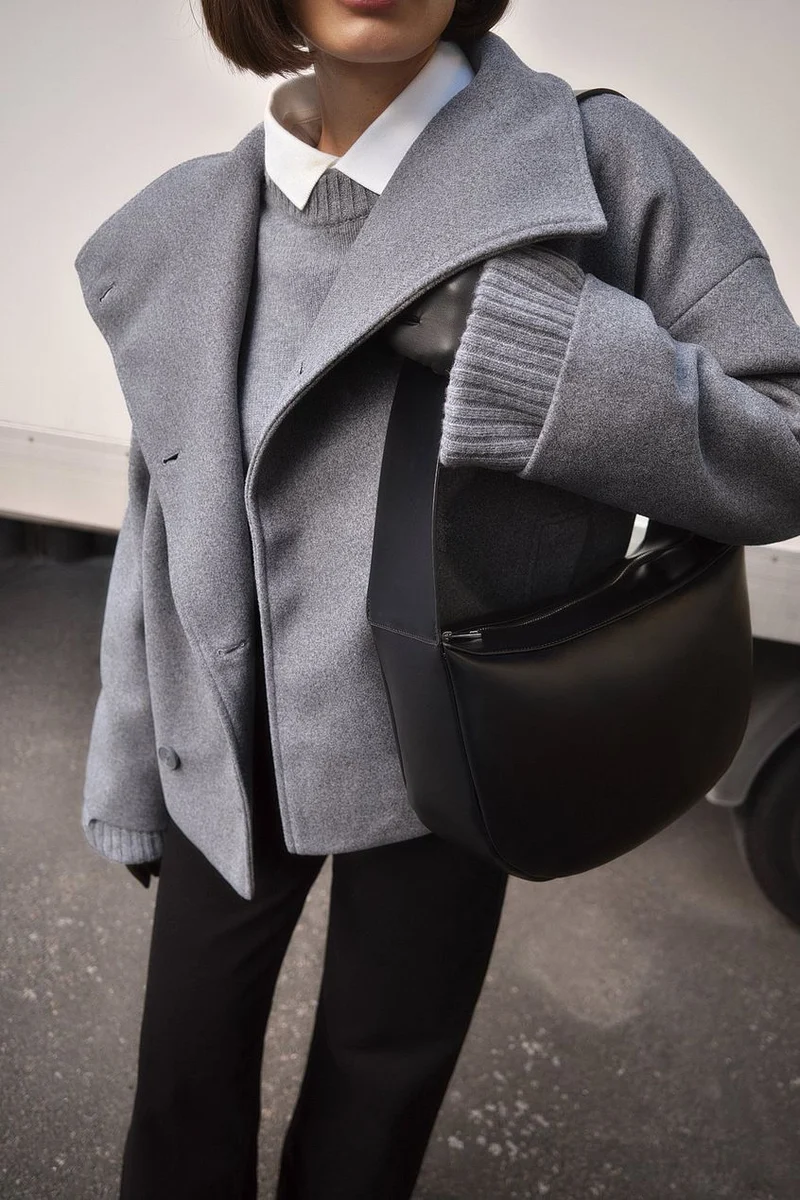 Damen Kurzer Trenchcoat Doppelreihig