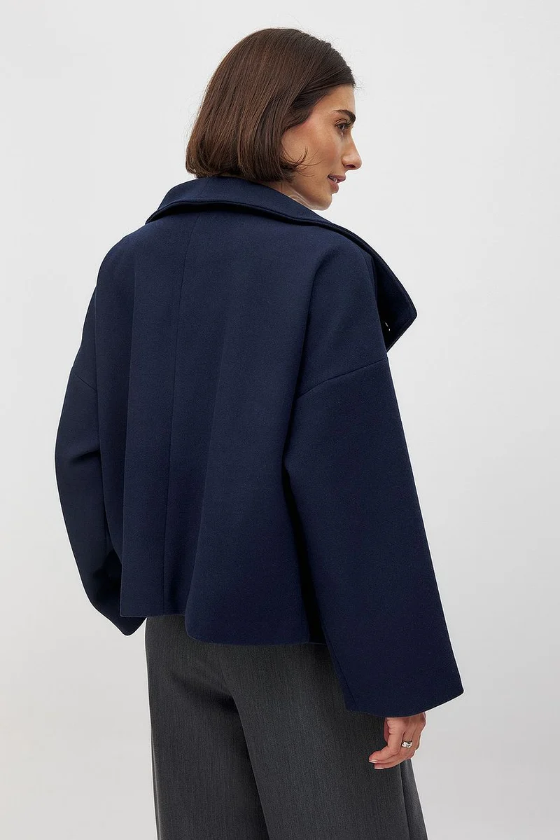 Damen Kurzer Trenchcoat Doppelreihig