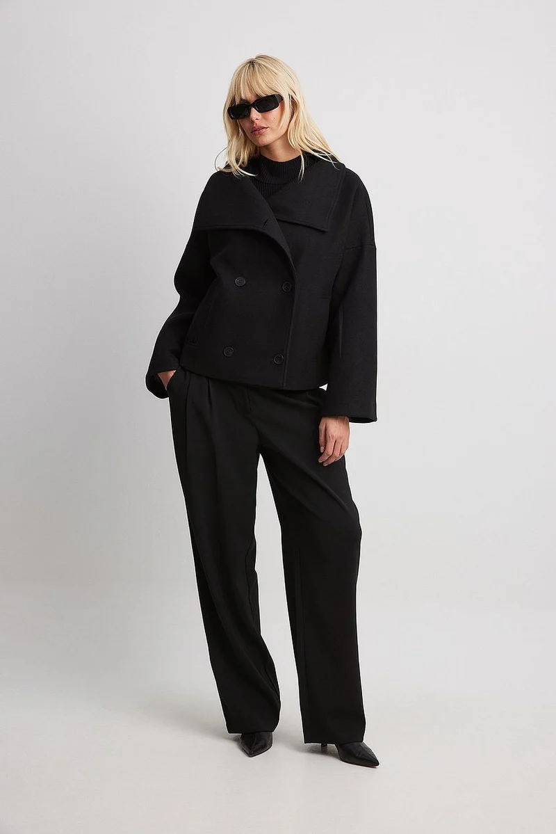 Damen Kurzer Trenchcoat Doppelreihig
