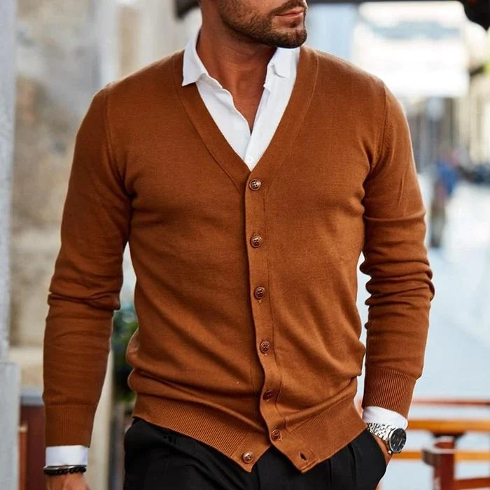 Bequeme Herren Strickjacke