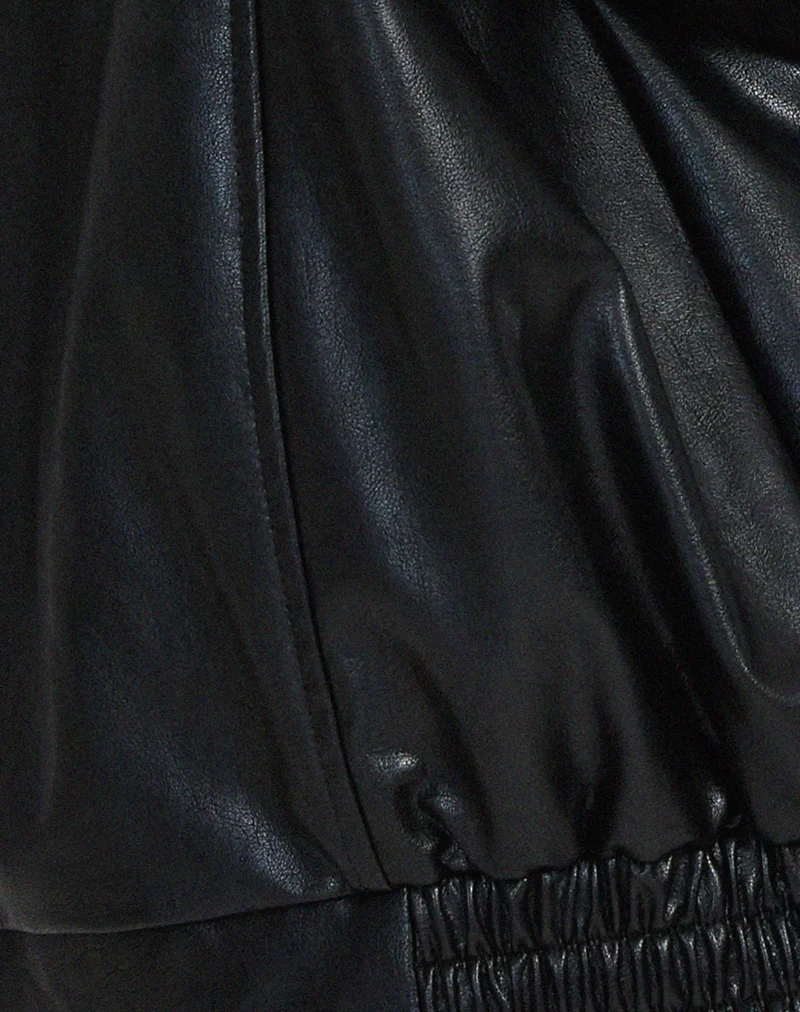 Übergroße Vintage Lederjacke