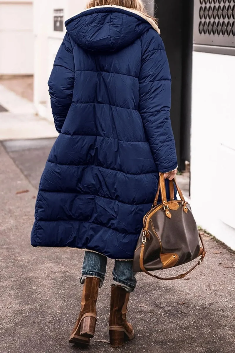 Stilvoller langer Mantel für Damen, Teddy Coat