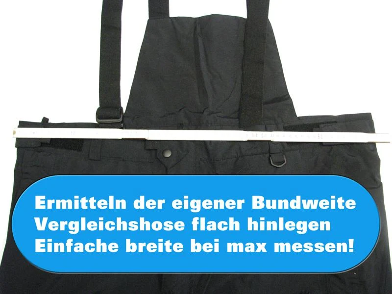 BigTiger Skihose Herren Übergröße 3XL-12XL Schwarz