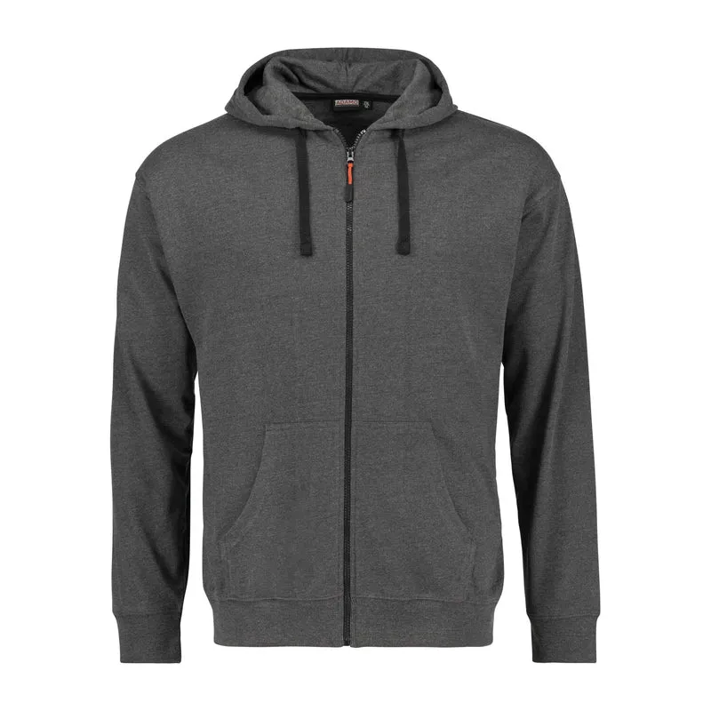 Adamo Kapuzen-Sweat-Jacke in Übergröße – Schwarz