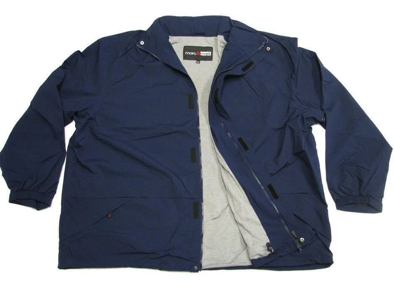 BigTiger Regenjacke Herren Übergröße 3XL-12XL Schwarz Blau gefüttert