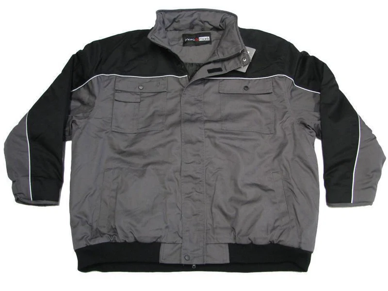 BigTiger Arbeitsjacke Herren Übergröße 3XL-10XL, Grau