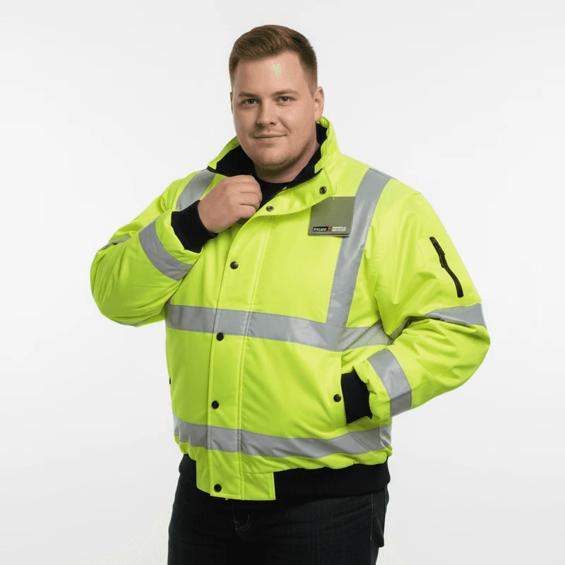 BigTiger Warnjacke Herren Übergröße 3XL-10XL, Gelb