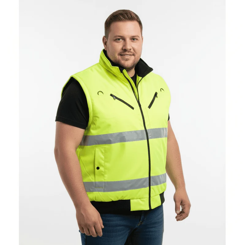 BigTiger Warnjacke Herren Übergröße 3XL-10XL, Gelb