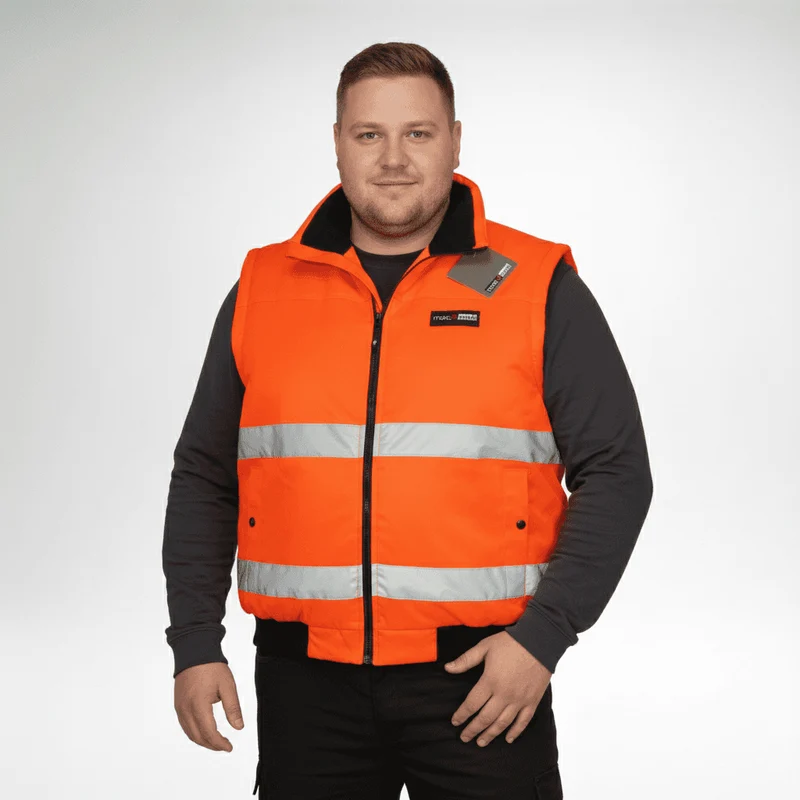 BigTiger Warnjacke Herren Übergröße 3XL-10XL, Orange
