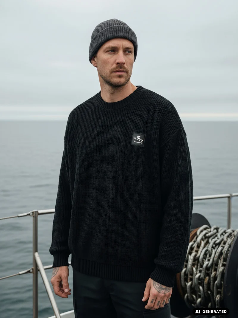 Unisex Strickpullover Jolly Roger