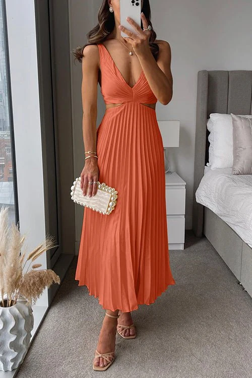 Elsa | Elegantes Plissiertes Maxikleid
