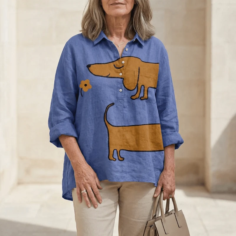 Audrey™ - Künstlerisches Button-Up Hemd