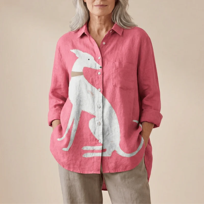 Audrey™ - Künstlerisches Button-Up Hemd